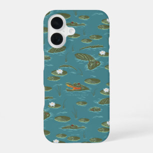 Coque iPhone 16 Le Motif blanc Lotus Alligator Waters