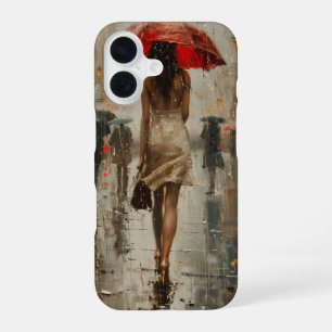 Coque iPhone 16 Le parapluie rouge