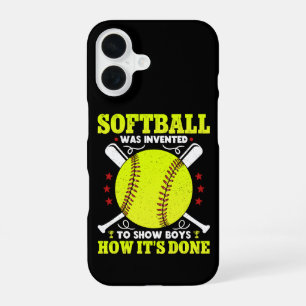Coque iPhone 16 Le softball a été inventé pour montrer aux garçons