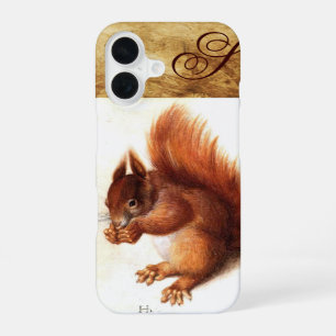 COQUE iPhone 16 L'ÉCUREUIL AVEC MONOGRAMME DE NOIX