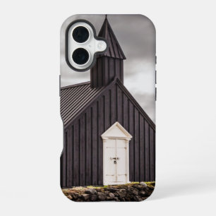 Coque iPhone 16 L'église noire de Budir, en Islande