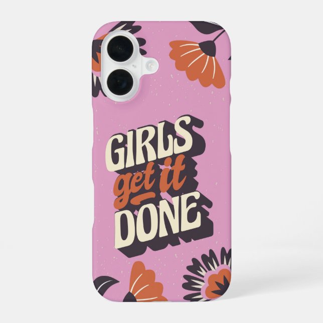 Coque iPhone 16 Les Filles Réussissent (Verso)