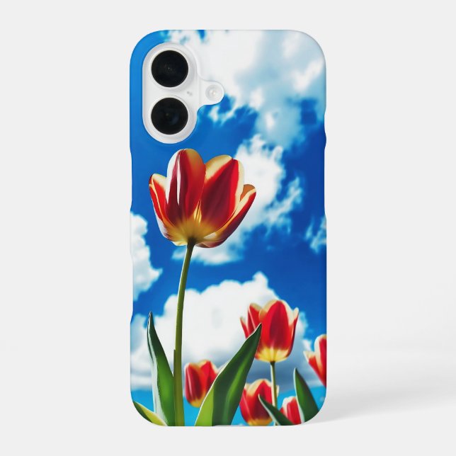 Coque iPhone 16 Les tulipes (Verso)