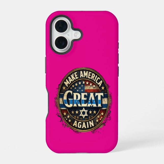 Coque iPhone 16 Let's make America great again (Verso)