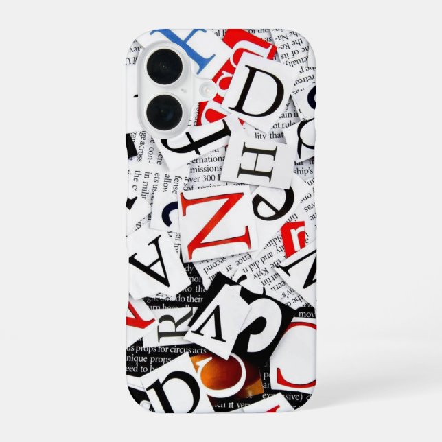 Coque iPhone 16 Lettres (Verso)