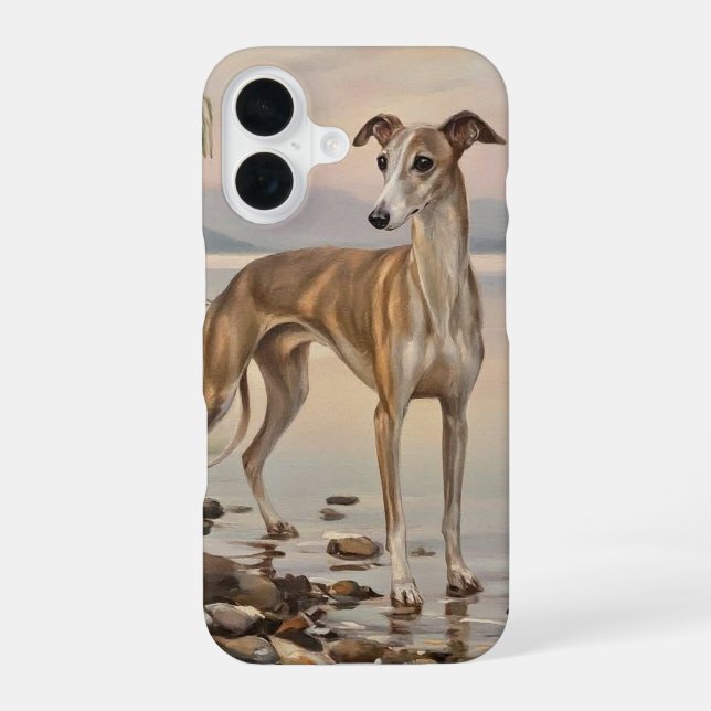 Coque iPhone 16 Levrier Italien (Verso)
