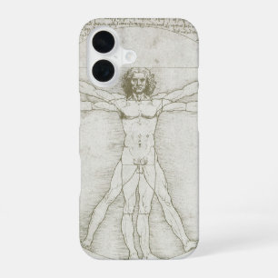 Coque iPhone 16 L'Homme de Vitruve de Léonard de Vinci