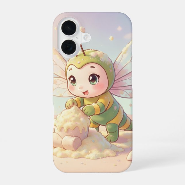 Coque iPhone 16 Libellule – Nectar stellaire de la nuit silencieus (Verso)