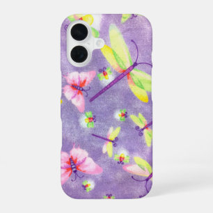Coque iPhone 16 Libellules et lucioles