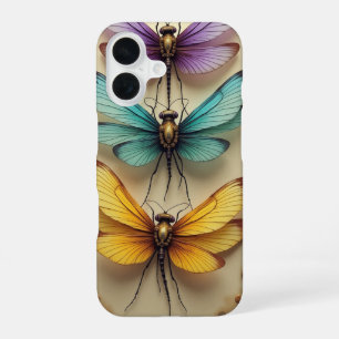 Coque iPhone 16 Libellules Steampunk