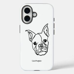 Coque iPhone 16 Ligne artistique chic de Bouledogue Français : Mod