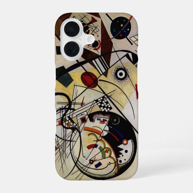 Coque iPhone 16 Ligne ininterrompue Kandinsky Transverse (Verso)