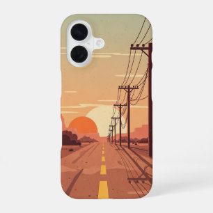 Coque iPhone 16 Lignes dans la distance