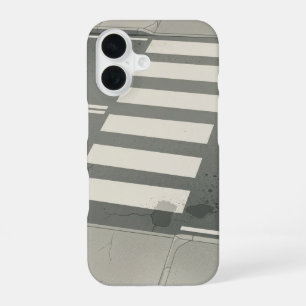 Coque iPhone 16 Lignes de passage piéton rétro