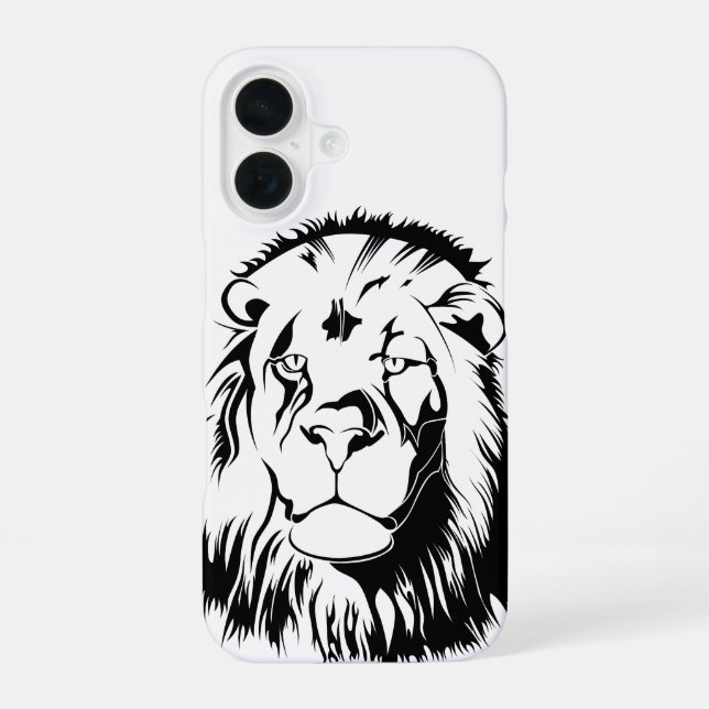 Coque iPhone 16 Lion Tribal 002 (Verso)