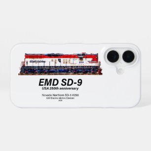 Coque iPhone 16 Locomotive patrimoniale EMD SD-9 USA 250e annivers