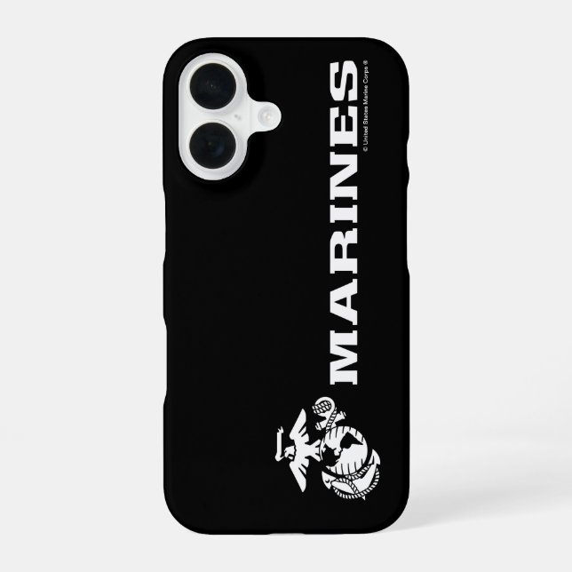 Coque iPhone 16 Logo de l'USMC - Blanc (Verso)