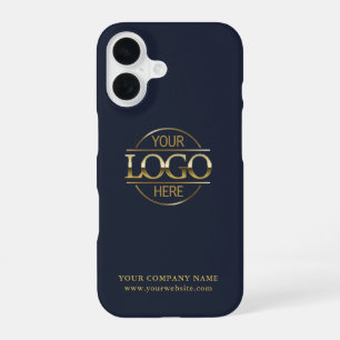 Coque iPhone 16 Logo de société commerciale personnalisé minimal s