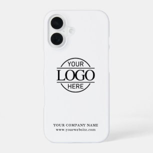 Coque iPhone 16 Logo de société d'affaires personnalisé simple et