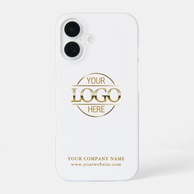 Coque iPhone 16 Logo de société d'entreprise personnalisé simple e (Verso)
