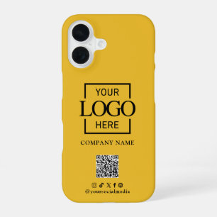 Coque iPhone 16 Logo d'entreprise minimaliste élégant blanc & Code