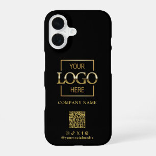 Coque iPhone 16 Logo d'entreprise minimaliste élégant et noir & Co