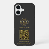 Logo d'entreprise moderne gris et code QR promotio