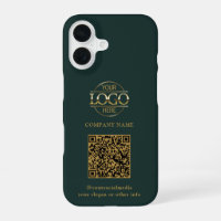 Logo d'entreprise moderne vert & Code QR promotion