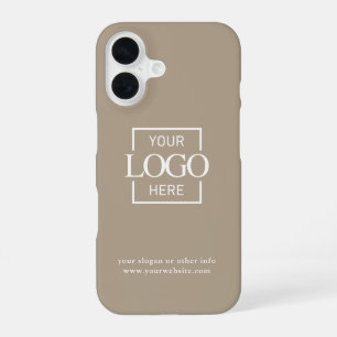 Coque iPhone 16 Logo Minimaliste Moderne Personnalisé Entreprise M
