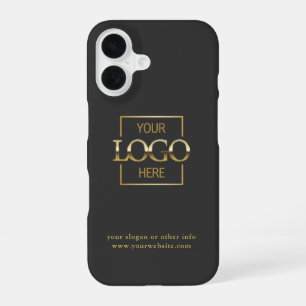 Coque iPhone 16 Logo Minimaliste Moderne Personnalisé Entreprise M
