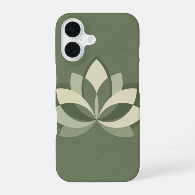Coque iPhone 16 Lotus Symétrique Vintage (Verso)
