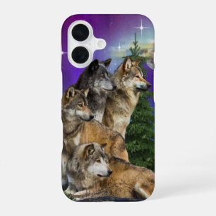 Coque iPhone 16 Loup et Lune