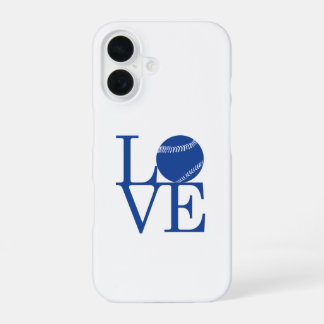 Coque iPhone 16 Love Baseball