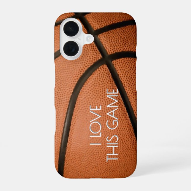 Coque iPhone 16 Love Basketball Jeu (Verso)
