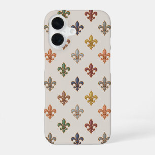 Coque iPhone 16 Lumière de conception fleur de lis de terres boisé