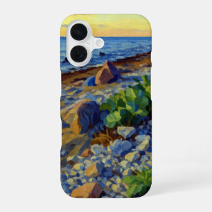 Coque iPhone 16 Lumière du soir sur la côte de Vormsi