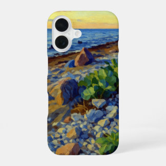 Coque iPhone 16 Lumière du soir sur la côte de Vormsi