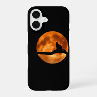 Coque iPhone 16 Lune Chat Phonecase