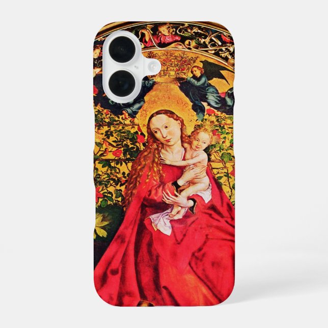 COQUE iPhone 16 MADONE DE LA TONNELLE DE ROSES (Verso)