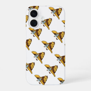 Coque iPhone 16 Mage de l'Oz vintage, Dorothy et Toto avec Lion