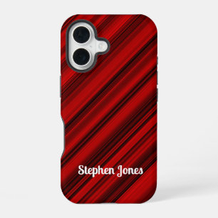 Coque iPhone 16 Mahogany rouge et noir