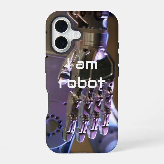 Coque iPhone 16 Mains de robot  (Verso)