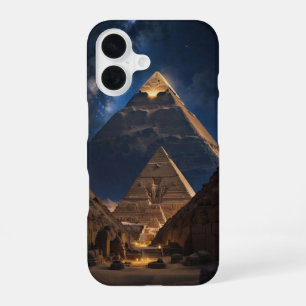 Coque iPhone 16 Majestic pyramide complexe à la conception nocturn