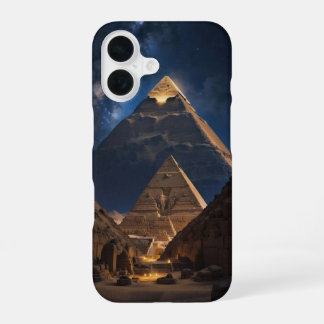 Coque iPhone 16 Majestic pyramide complexe à la conception nocturn