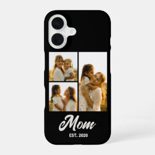 Coque iPhone 16 Maman a établi un script noir 3 Photo