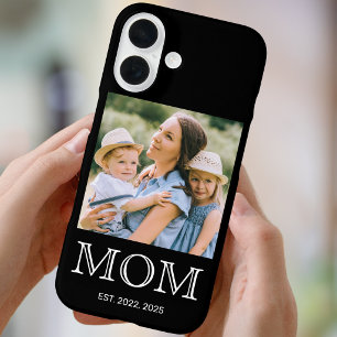 Coque iPhone 16 Maman a établi une photo d'étui noir Case-Mate 
