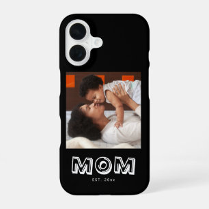 Coque iPhone 16 Maman mignonne établie Étui photo à motif blanc Ca
