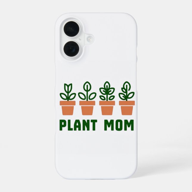 Coque iPhone 16 Maman plante (Verso)