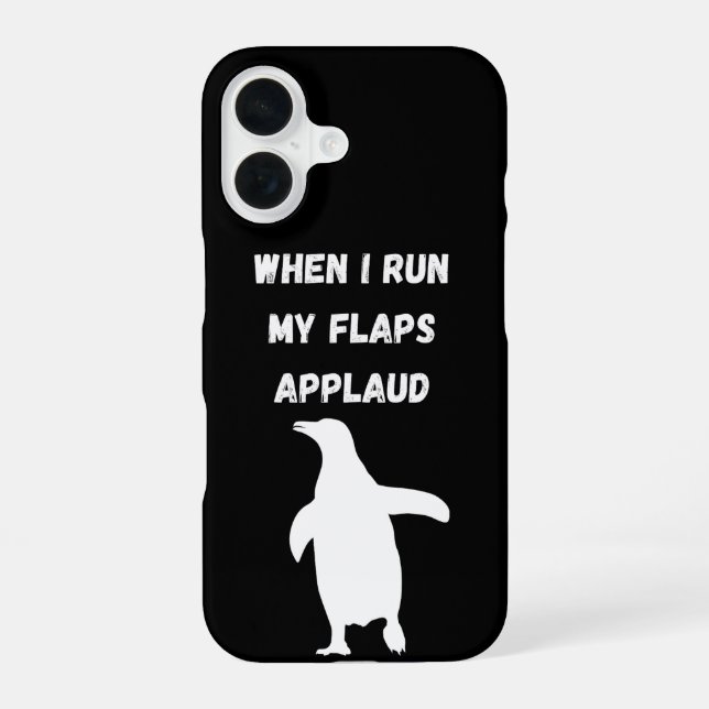 Coque iPhone 16 manchot applaudit de manière inappropriée et embar (Verso)