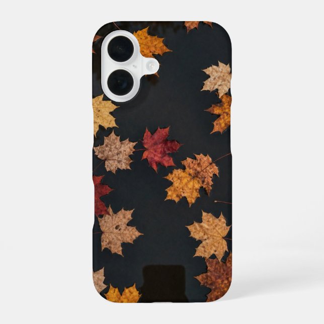 Coque iPhone 16 Maple Leaves Pattern Fall Phone Case (Verso)